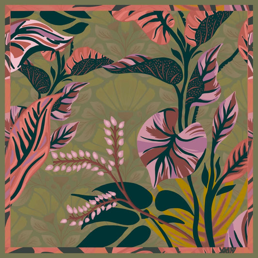 Pañuelo ilustrado verde